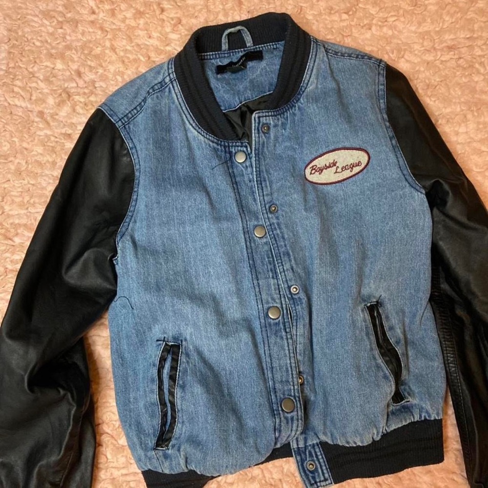 Leather & jean jacket